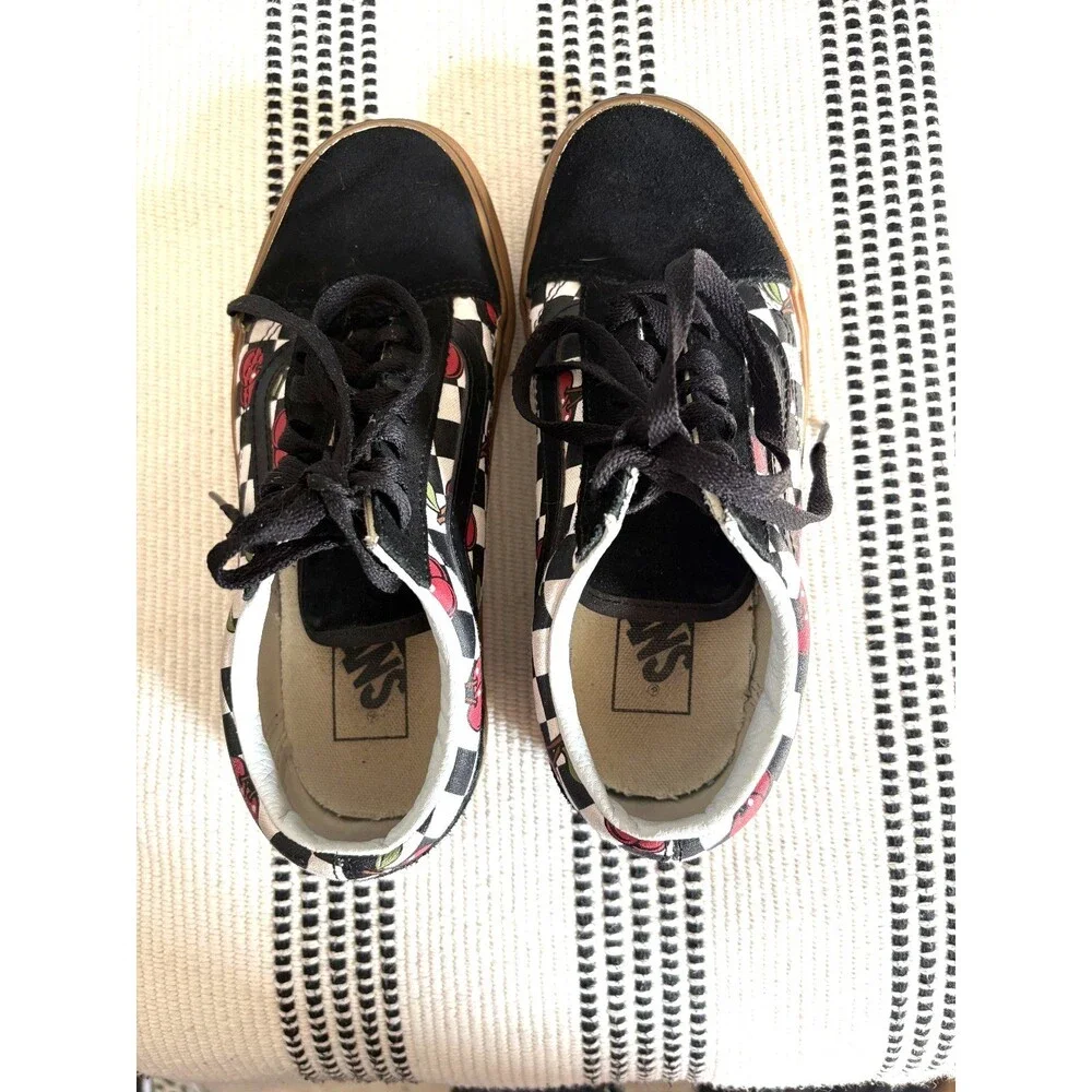 Vans 6 Cherry Checkered Sneaker Skater Shoes Men's Size 4.5 slip on - Picture 11 of 12